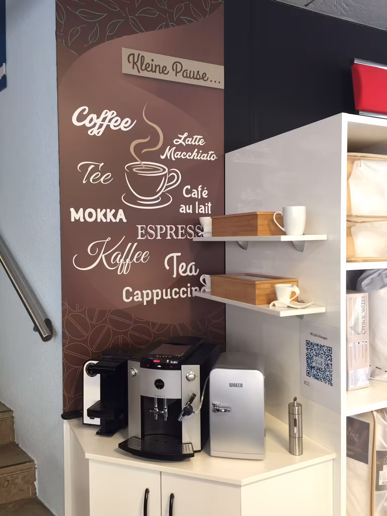 Kaffee im Bettenhaus Schlafoase Nürnberg während der Schlafberatung