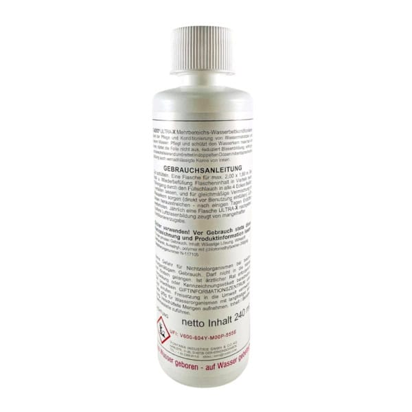 A bottle of liquid on a white background.