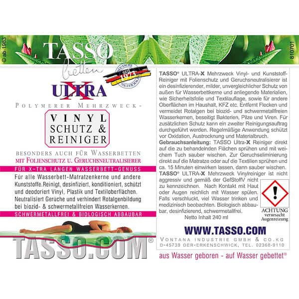 Tasso Vinylreiniger-Ultra X » - Bettenhaus Schlafoase Nürnberg «