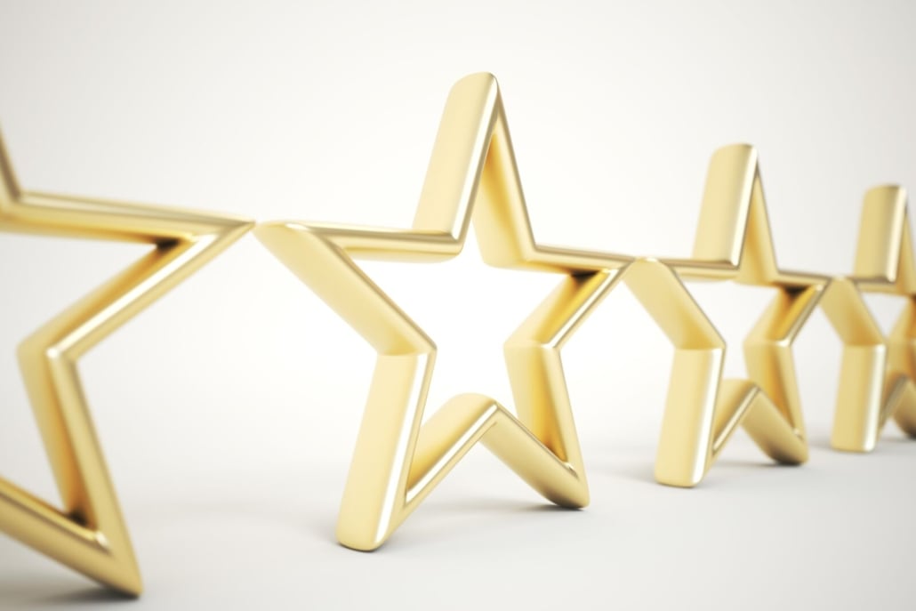 STILPUNKTE Award in Gold Bettenhaus Schlafoase Goldene Sterne als Symbol für eine Auszeichnung