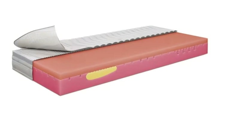 Royal Dream ND 200 mit aufgeklapptem Bezug und eingelegtem Schulterpad